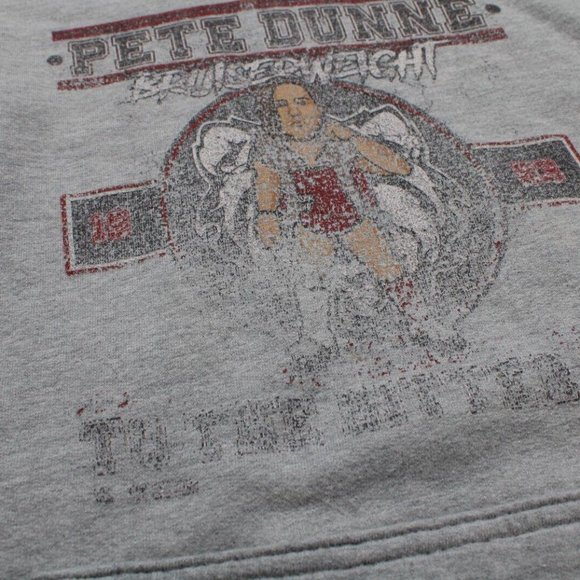 WWE Pete Dunne Bruiserweight Distressed Faded Hoodie Sweatshirt MED Wrestling - Picture 4 of 7